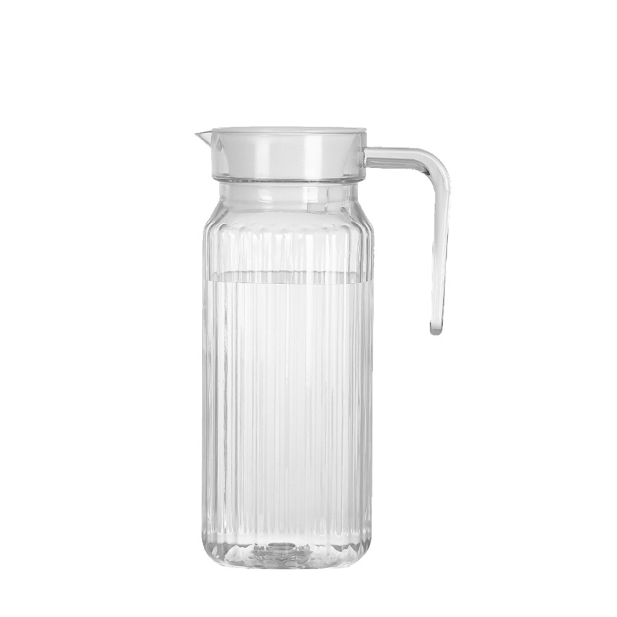 Juego de jarra de agua fría acrílica PC con líneas verticales transparentes engrosadas y resistentes a la caída. jarra de bebida de jugo doméstico 600ml - 2000 image 8