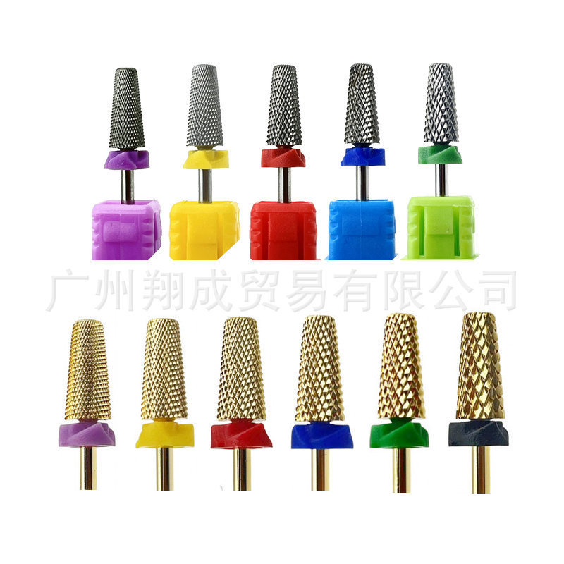 New five-in-one nail tungsten steel grinding head cross-tooth Japanese Russian nail remover head quick removal of nail polish, etc.