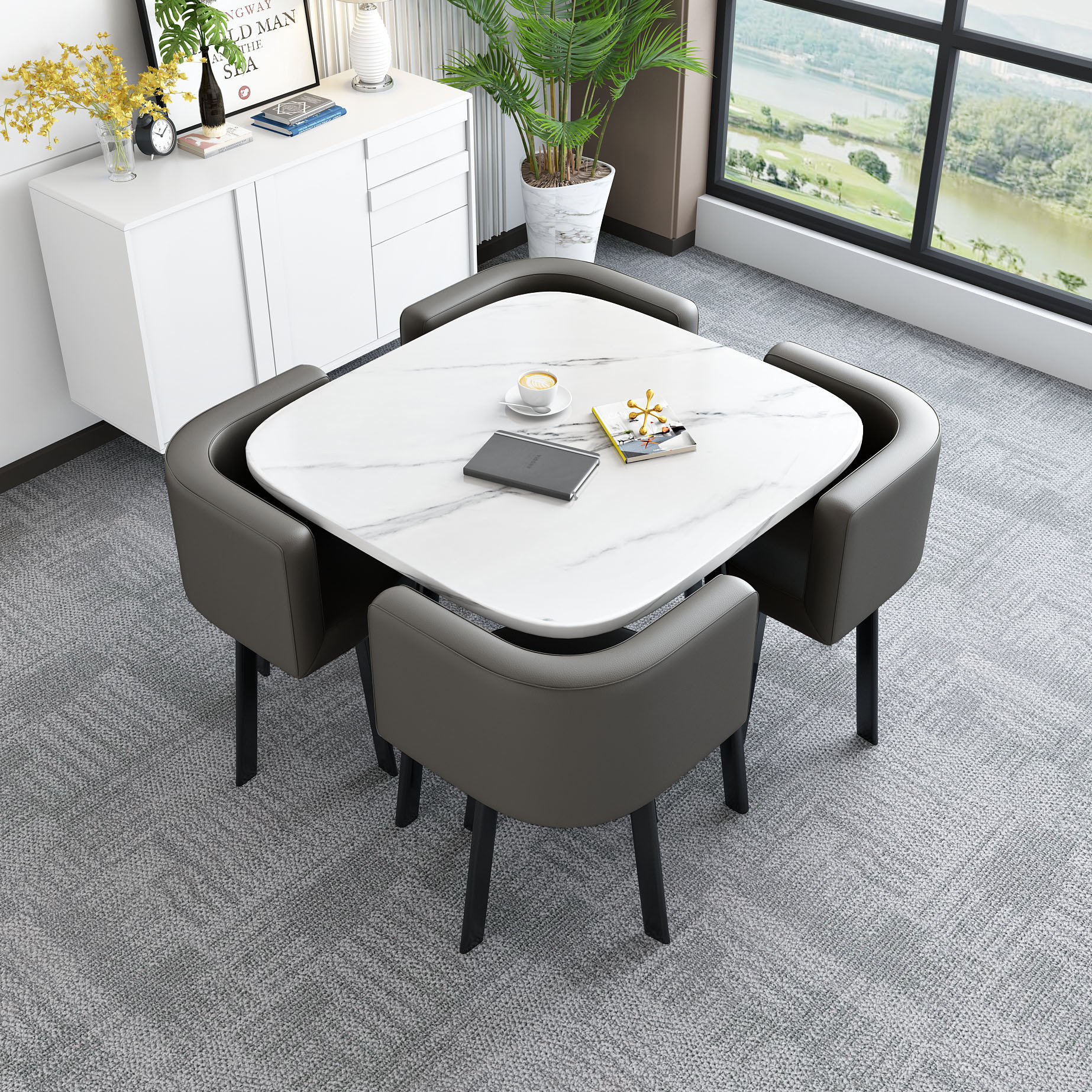 Mesa de comedor disponible para uso doméstico, apartamento pequeño, mesa de comedor, tienda, mesa de negociación, mesa y silla, mesa redonda de recepción