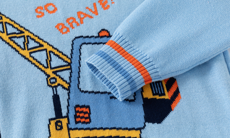 Nuovi vestiti autunno e inverno 2024, maglione lavorato a maglia con base in filo di cotone a doppio strato per ragazzi, macchina per appendere i bambini_voghion.com