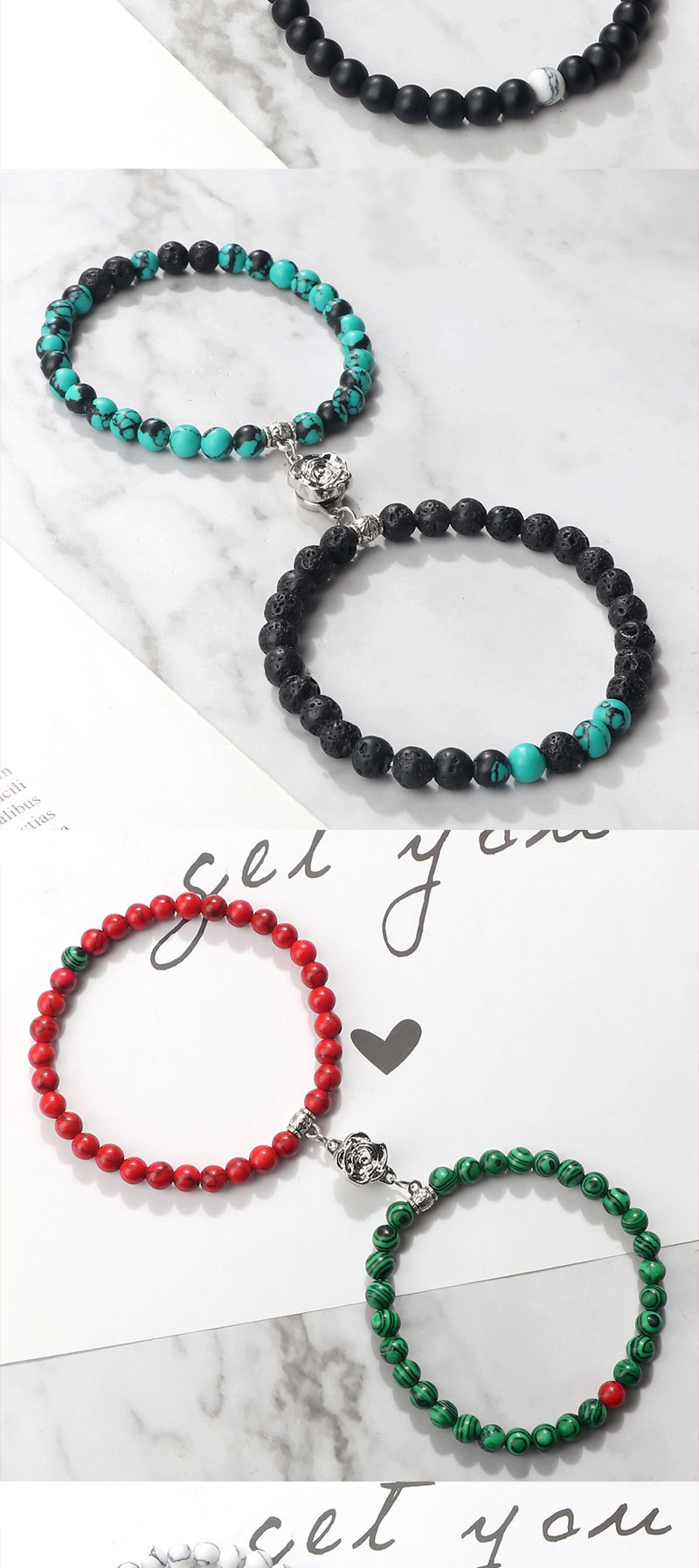 Perlenarmband Mit Magnetverschluss Blumen Schmetterling_voghion.com
