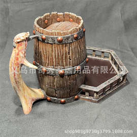 跨境新品 Ale Tankard Dice Tower 骰子塔树脂工艺品游戏礼物装饰