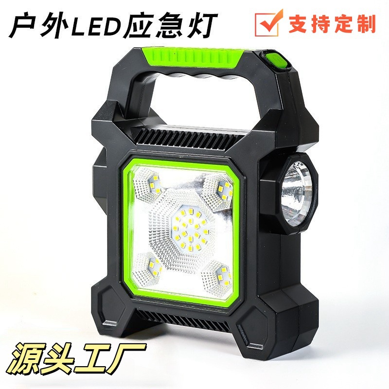 Nuevas luces de emergencia solares solares transfronterizas para uso doméstico al aire libre, iluminación de carga portátil, multifunción portátil