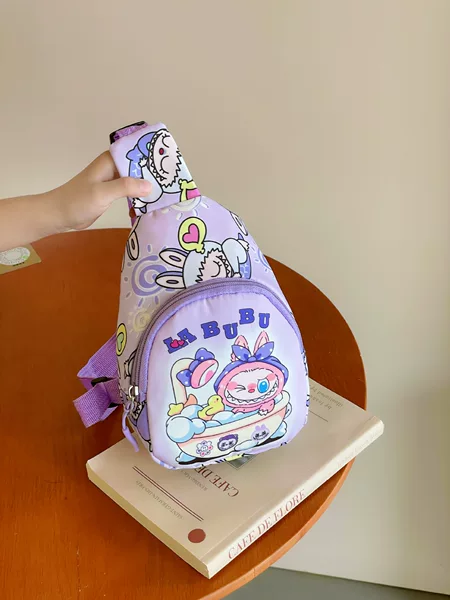 Bubble Mart LABUBU Children's Bag Chest Bag Cartoon Explosions Girl Accessories Bag Trendy New Shoulder Crossbody Bag