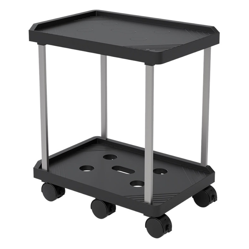 Soporte Móvil para Torre de Computadora e Impresora de Plástico con Freno Multicapa para Oficina y Hogar