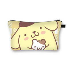 新款三麗鷗布丁狗高顏值學生化妝包兒童時尚可愛便攜收納包包批發