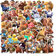 50张熊出没贴纸光头强行李箱水杯儿童涂鸦贴纸防水跨境批发