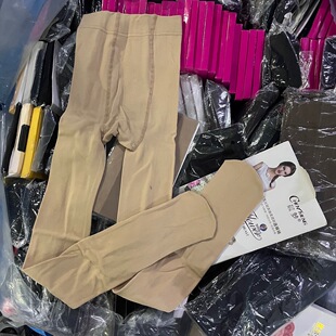 Wholesale Autumn and Winter Nsy303 Slimming Pressure Socks Thick High-Waisted Fleece-Lined Thickened Vertical Striped Leggings for Women Mix