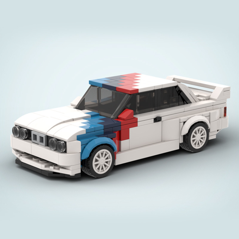MOC building blocks compatible with Lego 53544 white BMW M3 E30 puzzle assembly gift racing DTM three colors MOC building blocks compatible with Lego 53544 white BMW M3 E30 puzzle assembly gift racing DTM three colors