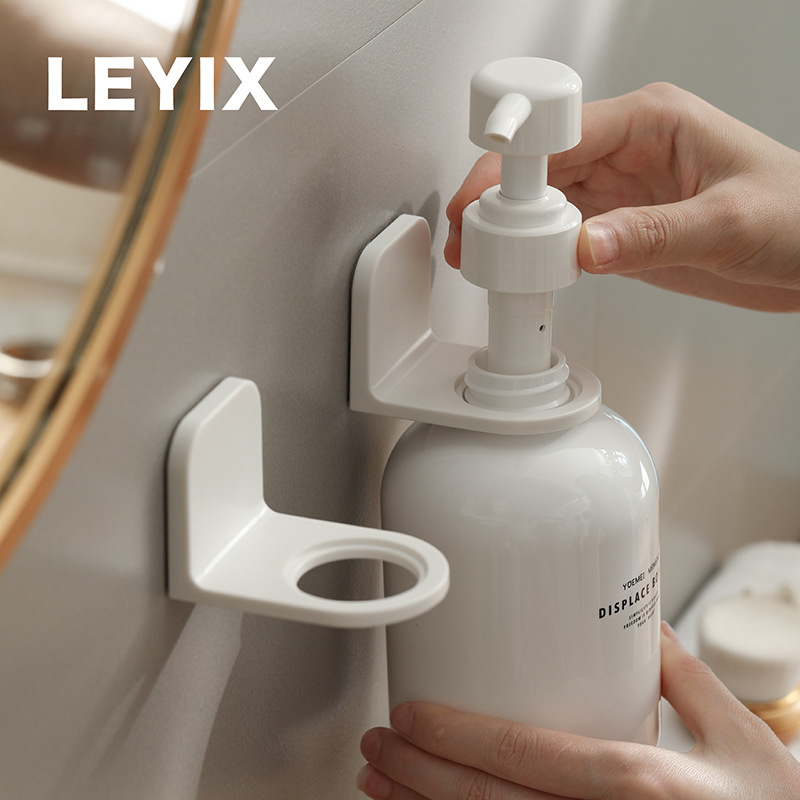 LEYIX 157 bottle storage clip punch-free bathroom wall hanging strong hook hand sanitizer shampoo storage rack