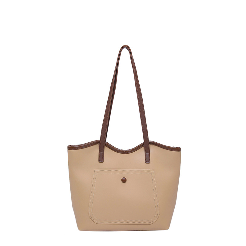 Bolsa de gran capacidad para mujeres 2025, nueva bolsa de hombro simple, sensación de relajación, bolsa de brazo, bolso de viaje, bolso de empalme de color