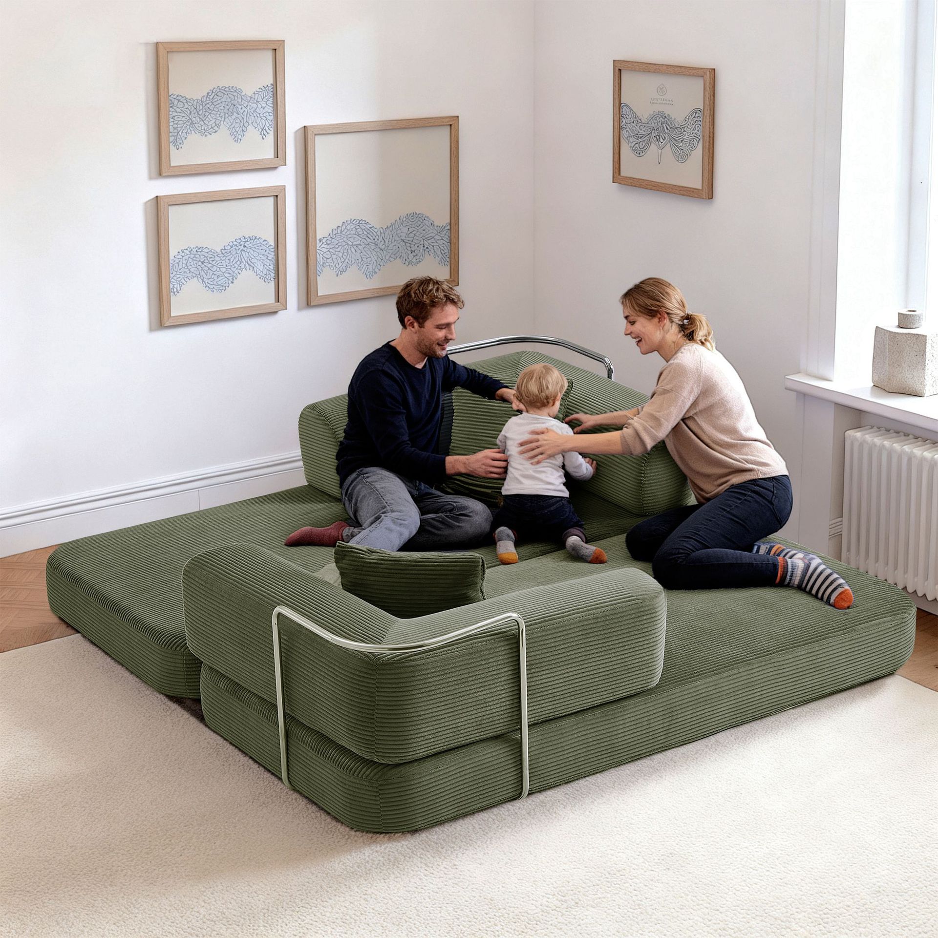 Amazon vacío sofá cama de compresión sala de estar balcón tatami simple velcro transfronterizo