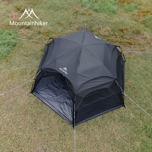 Mountain Customer Outdoor Camping Black Automatic Ball Tent Vinyl Oxford Cloth Shelter Dropshipping