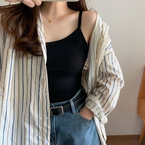 White Beauty-Back Bra & One-Piece Camisole for Women, 2025 New Arrival—Layering Top with Chest Pads, Available in Plus Sizes