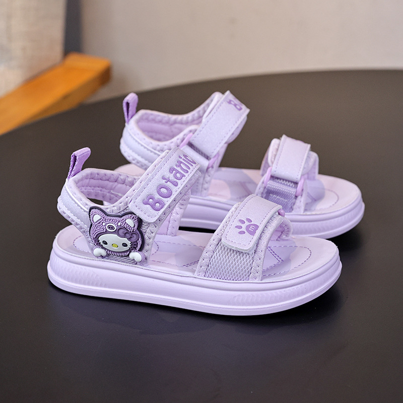 Niñas sandalias de verano 2026 nuevos niños princesa zapatillas deportivas zapatillas de playa antideslizantes de fondo suave image 4