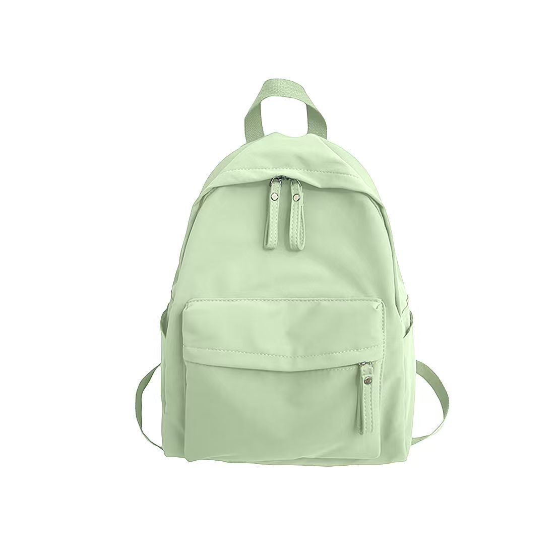 Mochila fabricante spot tendencia pareja de hombres y mujeres con el mismo estilo mochila escolar pequeña fresca de color sólido mochila de algodón de seda fresca para estudiantes