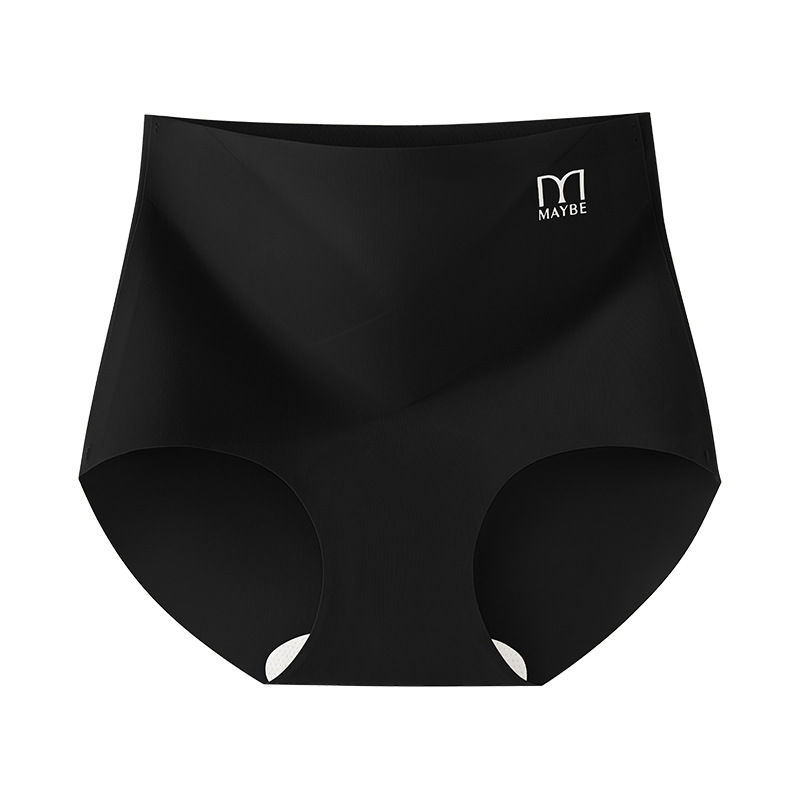 Ropa interior de cintura alta, pantalones de piel de leche con entrepierna antibacteriana para mujer, abdomen invisible sin costuras, sin caderas, calzoncillos transpirables de seda de hielo para mujer