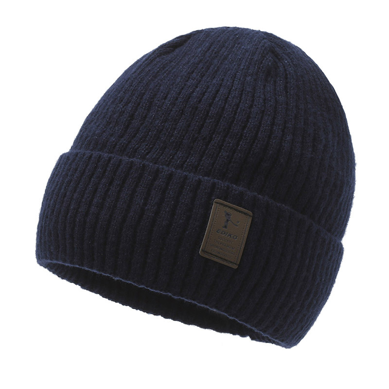 Knitted Beanie For Men Winter Warm Windproof Woolen Cotton Hat_voghion.com
