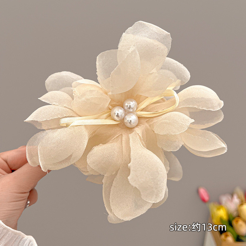 Camellia clip de cabello de tiburón clip de cabello de cabello de mujer detrás de la cabeza pequeña clip de cabello nuevo estilo chino de alta calidad clip de cabello de flores