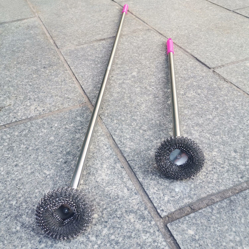 QX长柄钢丝球刷加长钢丝刷大号厨房洗碗刷锅家务多功能不锈钢清洁