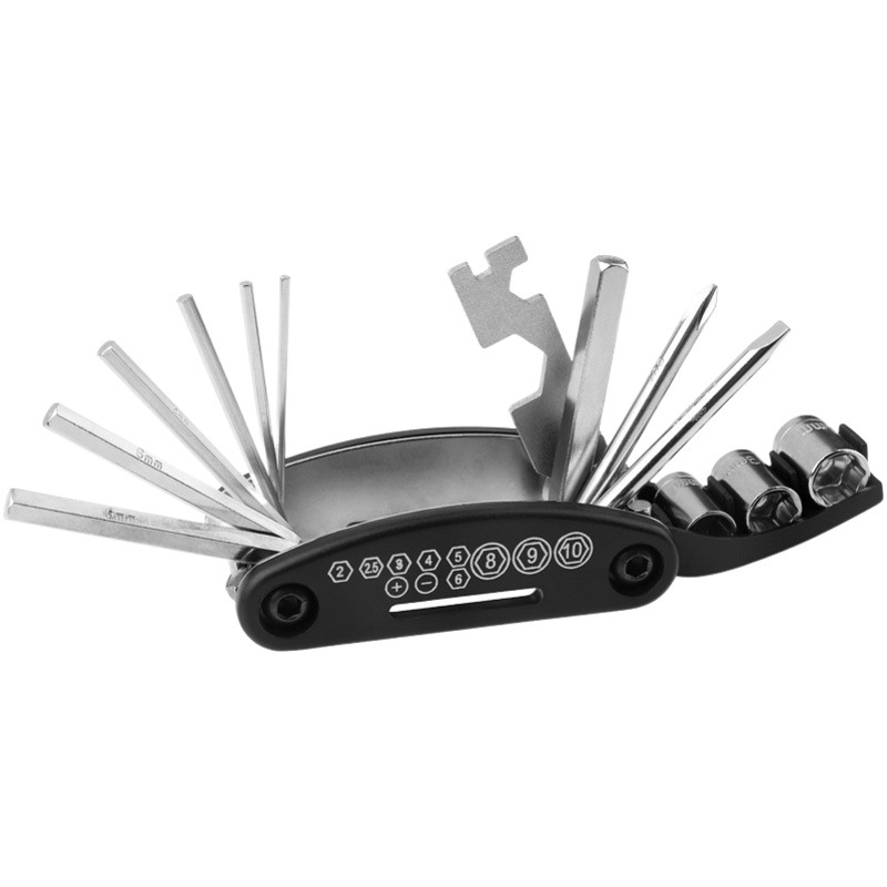 Kit de herramientas grande llave accesorios de equitación al aire libre reparación de neumáticos de montaña multifuncional kit de reparación de bicicletas traje