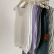Knitted U-neck Vest Top Summer New Korean Style Classic Stacked Wear Loose Bottoming Outer Wear Women
