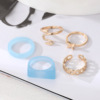 Metal resin, ring, fashionable advanced set, accessory, high-quality style, simple and elegant design