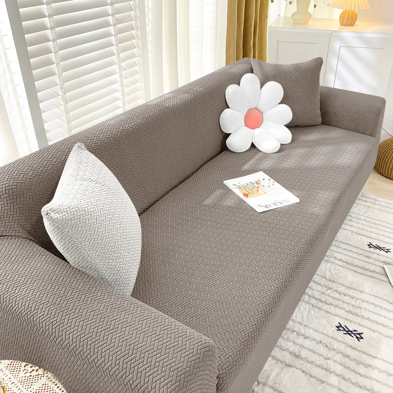 Cross-Border Amazon Ebay Elastic All-Inclusive T-Shaped Jacquard Universal Sofa Cover Dust Cover Universal Style
