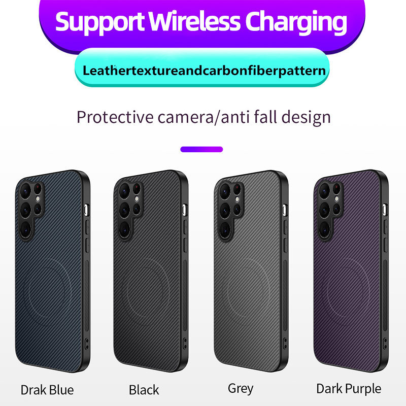 Suitable for Samsung S26 Mobile Phone Case, New Carbon Fiber Pattern Samsung S26Fe Magnetic Precision Hole A90 Mobile Phone Case