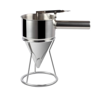 Octopus balls funnel with rack funnel stainless steel funnel kitchen cone funnel paste funnel baking tool