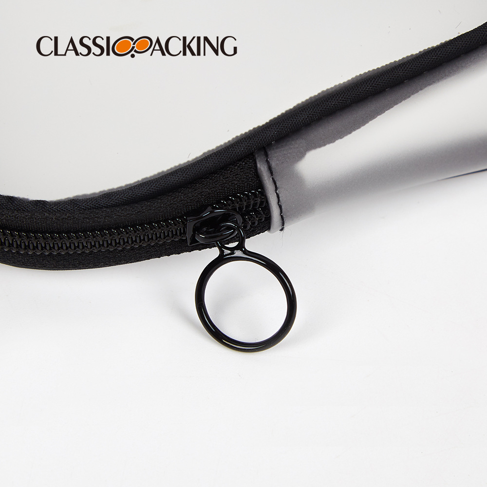 Bolsa de cosméticos simple esmerilado transparente impermeable cuidado de la piel bolsa de almacenamiento logotipo impreso bolsa de lavado de viaje de gran capacidad