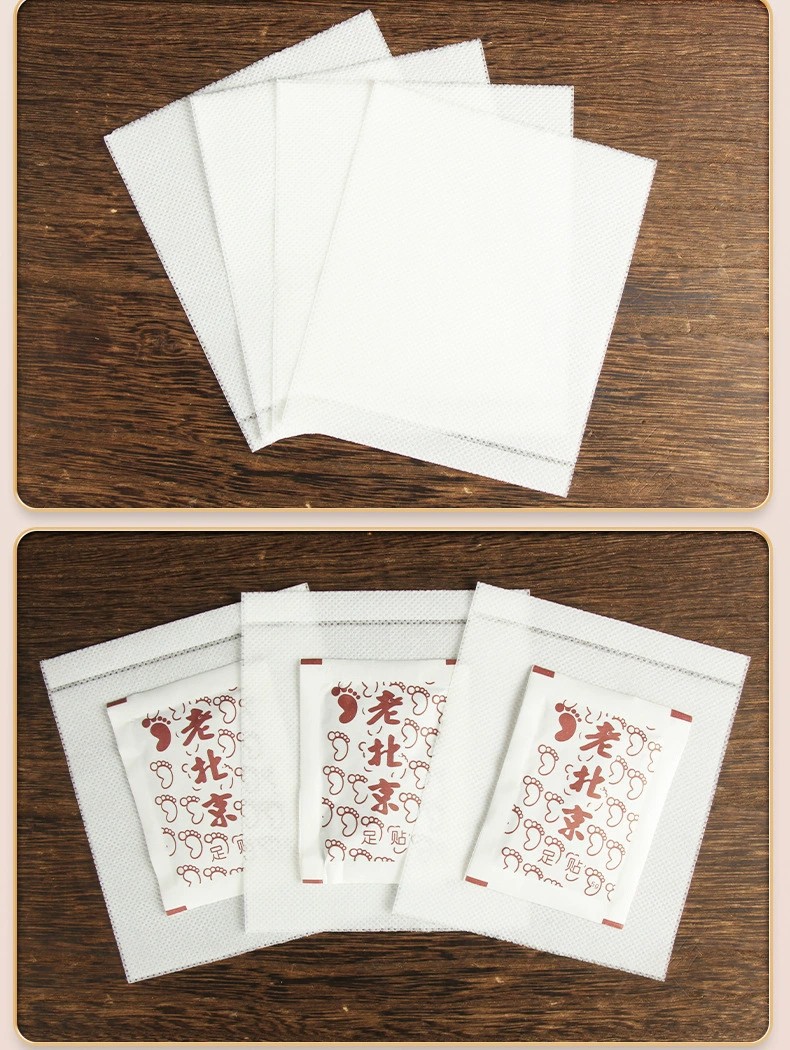 Mugwort Foot Patch Box 50 Patches Ai Cao Foot Soak Topical Herbal Patch in use