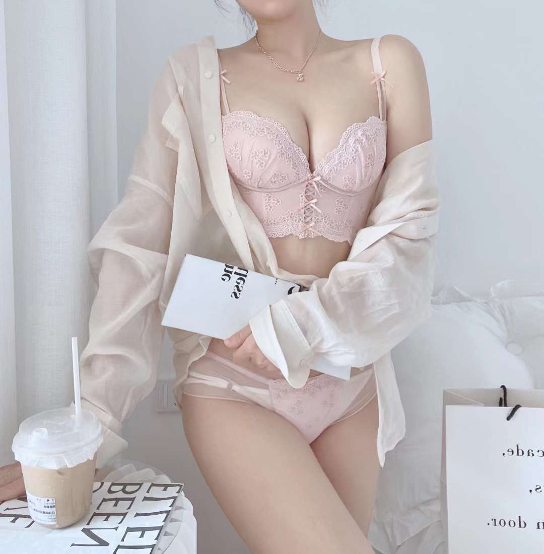 Fishbone Lace Bra - Light Milk Yellow