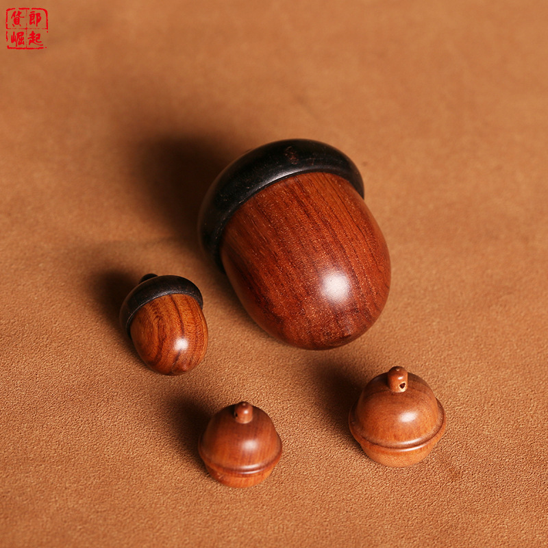 Acorn Pine Pendant Safflower Pear Hazelnut Red Treasure Bell Fragrant Unscrew DIY Accessories Keychain Car Hanging Accessories