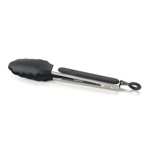 Food tongs silicone food tongs stainless steel outdoor barbecue tongs heat-resistant tongs Korean barbecue tongs self-service bread