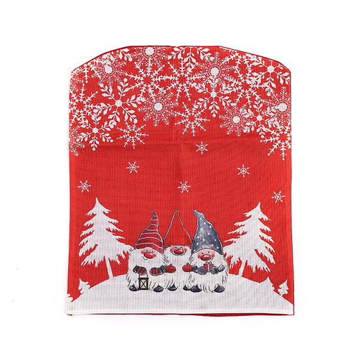 Cross-border new product Christmas European and American style cartoon forest snowflake chair cover creative printing chair decoration accessories