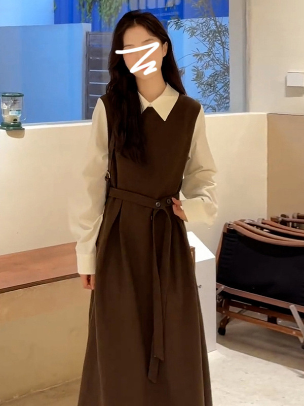 感初春装连衣裙子女2025新款开春韩系穿搭配一整套早春季长裙|undefined
