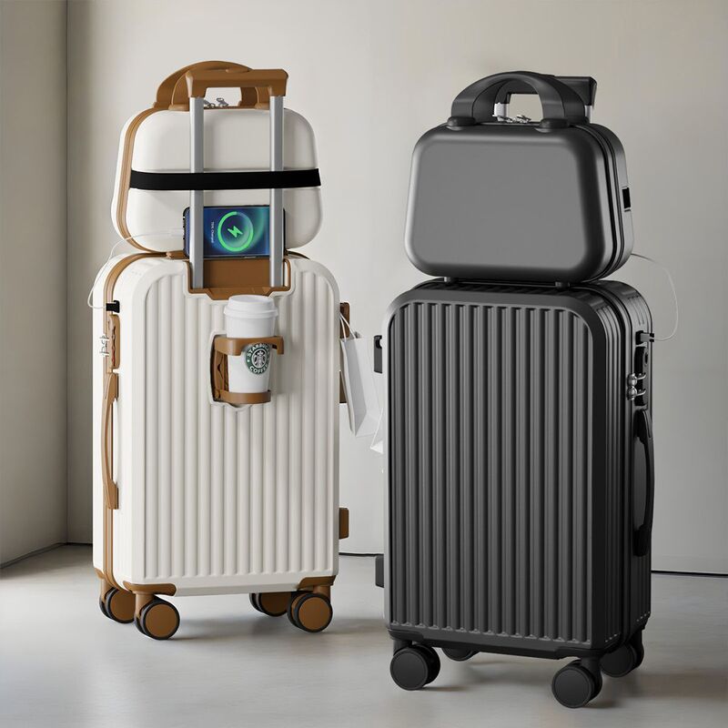 Luggage Suitcase 20inch Trolley Case New Suitcase Durable Suitcase Large Capacity Universal Wheel Function Password Suitcase