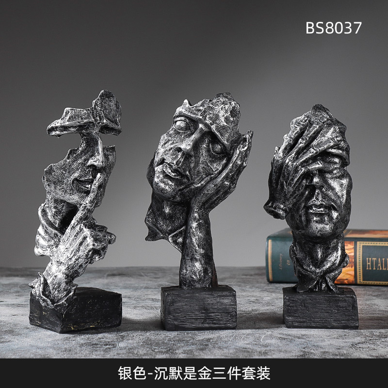 Retro silencio es un pensador de oro escultura tienda mostrador tienda decoración salón dormitorio entrada regalo Decoración