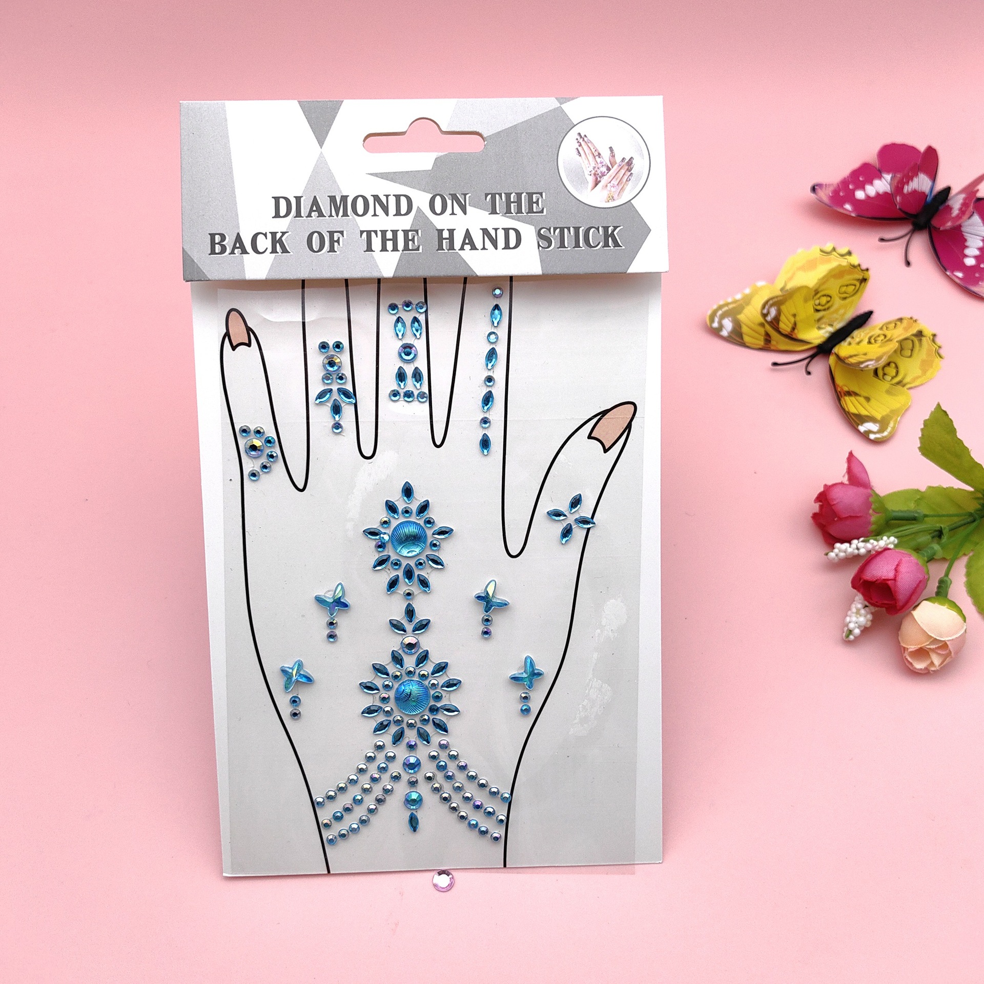 Nueva mano transfronteriza pegatinas decorativas acrílico música Festival Navidad joyería rhinestone manicura uñas pegatinas princesa