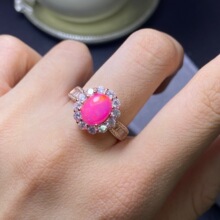 �S��ֱ�N�羳���u�ŲʷۚW����ָ��ʯ7*9mmS925�y�����Ƕ