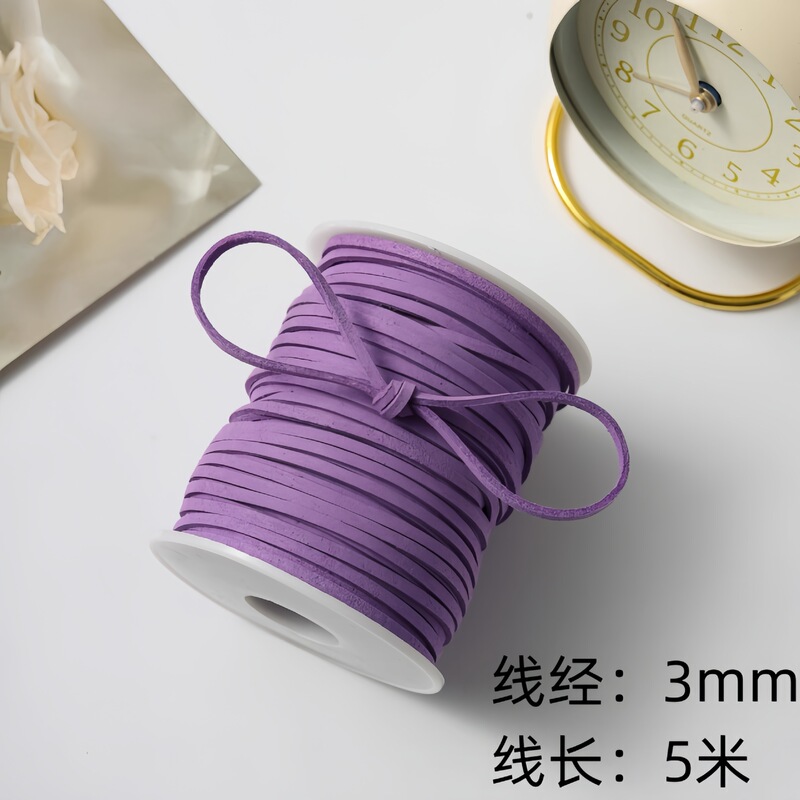 牛皮绳子礼盒装饰韩国绒鹿皮绳麂皮绳白新年红色编织绳挂绳挂件绳|undefined