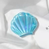 Laser shell makeup mirror-blue