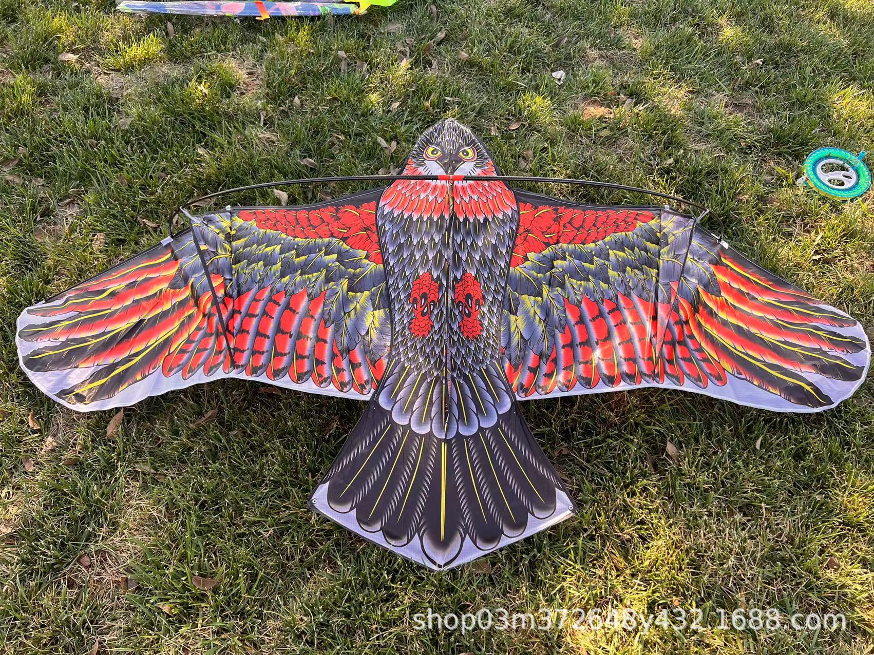 Weifang Eagle cometa al por mayor pastoral pájaros aterrorizadores de pájaros artefactos de la brisa fácil de volar niños dibujos animados adultos fabricantes de cometas