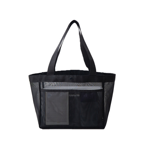 Mesh Handbag Large Capacity Nylon Mesh Storage Bag Shopping Bag Outdoors Portable Single Shoulder Bag Beach Bag