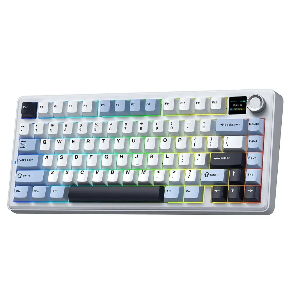 AULA Tarantula F75 estructura de junta de teclado mecánico personalizada tecla completa intercambiable en caliente inalámbrico de tres modos Bluetooth MAX