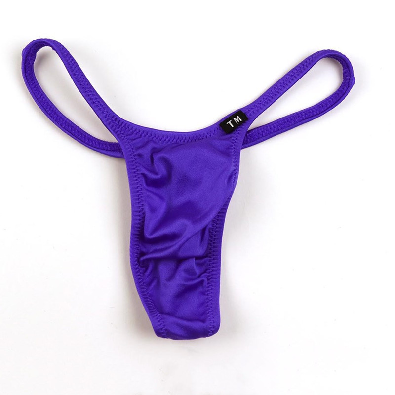 New men's thong low waist thin nylon breathable fashion men's sexy thong T pants elastic comfortable