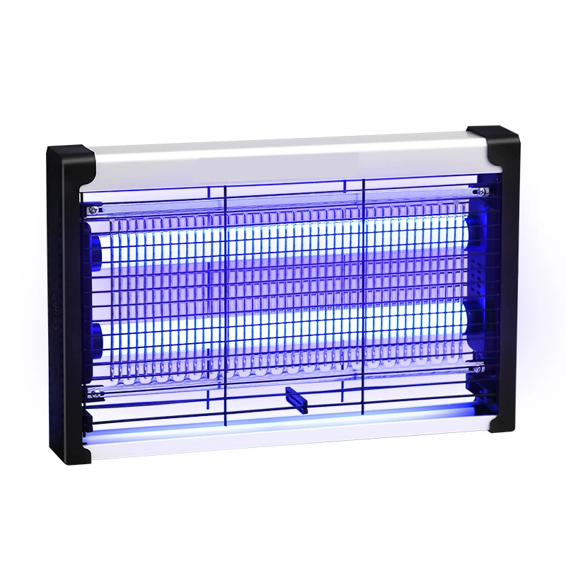 Mosquito and fly killer lamp for wall mounting in restaurant or shop, indoor fly trap device to repel mosquitoes