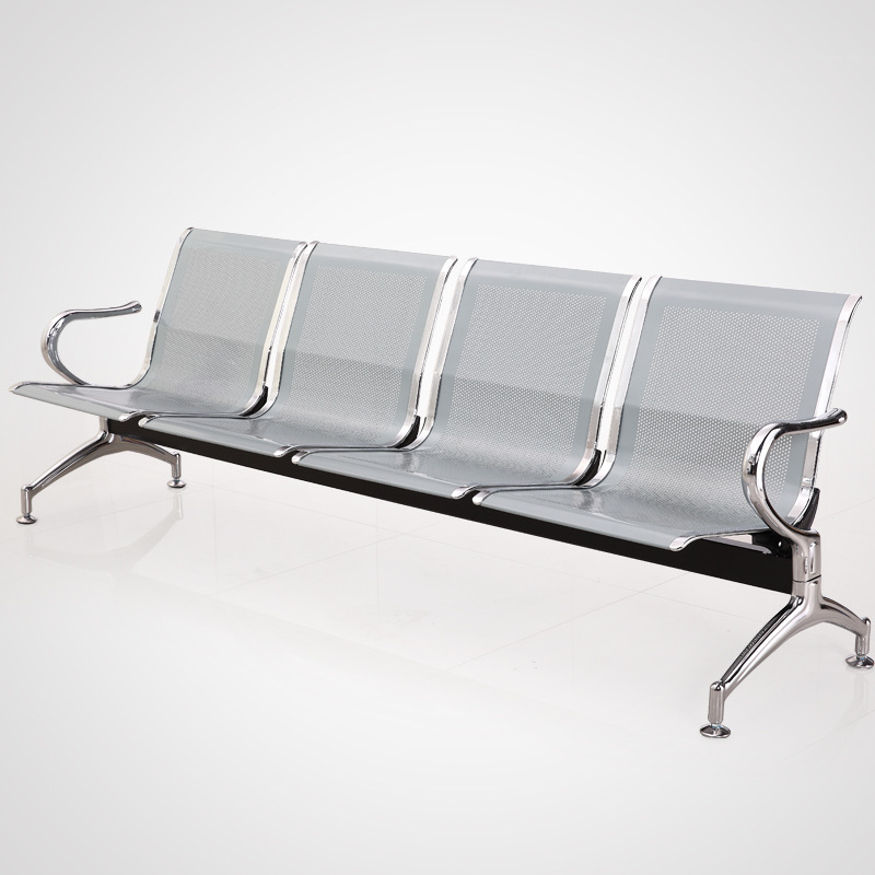 Silla triple de espera para hospital, aeropuerto y salas públicas, resistente y cómoda image 4