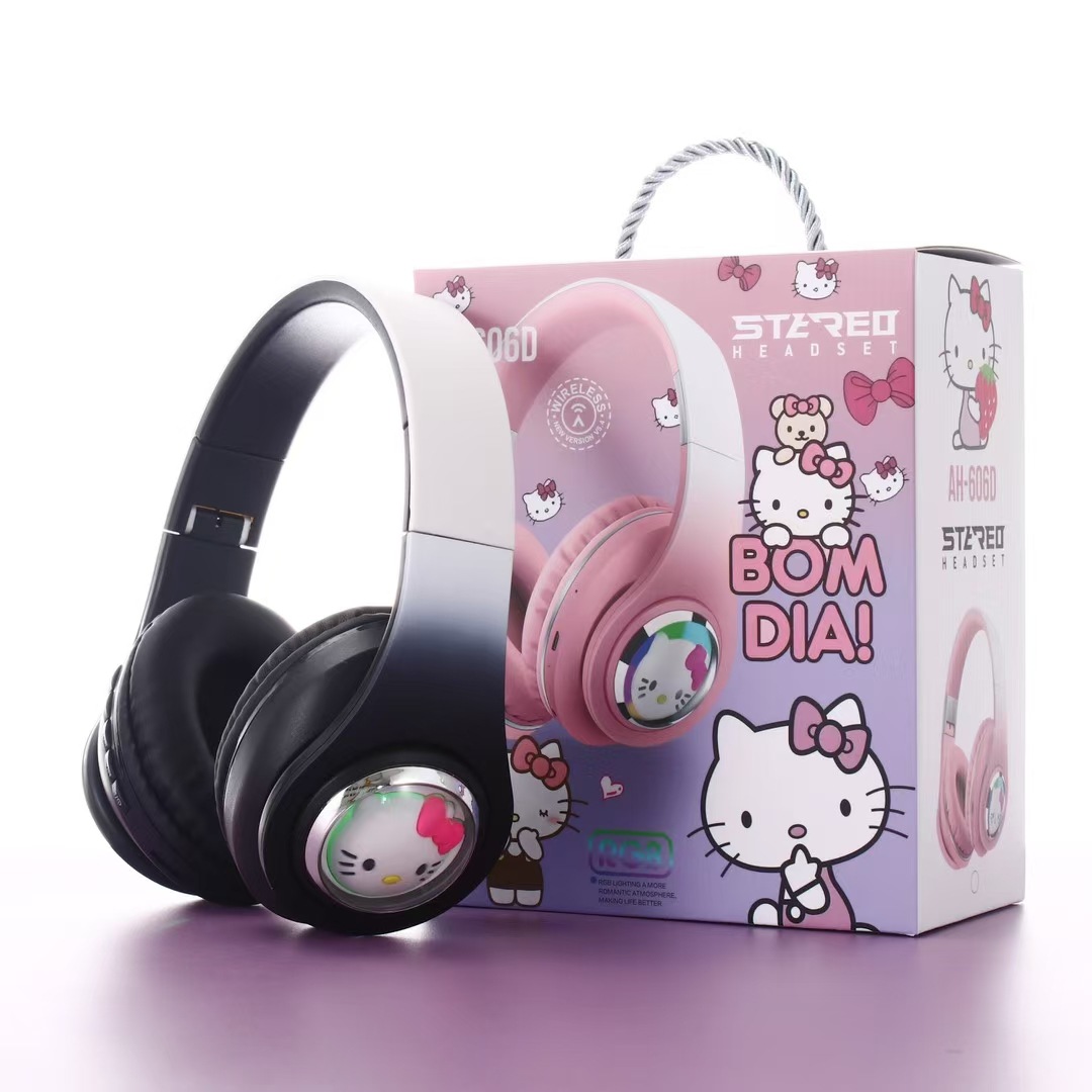 Nuevos productos de la cápsula espacial Kitty cuidadosa dibujos animados auriculares Bluetooth auriculares de música estéreo